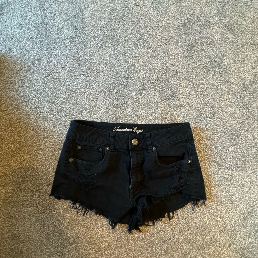 American Eagle Black Jean Shorts